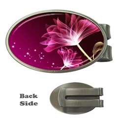 Drawing Flowers Lotus Money Clips (oval)  by Sapixe