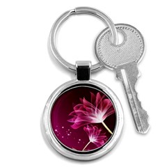 Drawing Flowers Lotus Key Chains (round)  by Sapixe