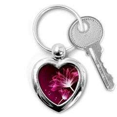 Drawing Flowers Lotus Key Chains (heart)  by Sapixe