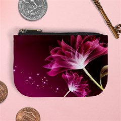 Drawing Flowers Lotus Mini Coin Purses by Sapixe