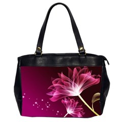 Drawing Flowers Lotus Office Handbags (2 Sides)  by Sapixe