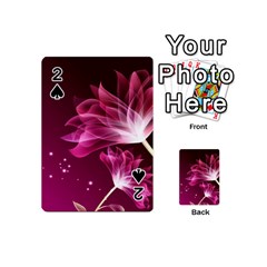 Drawing Flowers Lotus Playing Cards 54 (mini)  by Sapixe