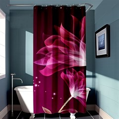 Drawing Flowers Lotus Shower Curtain 36  X 72  (stall)  by Sapixe