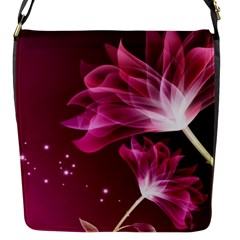 Drawing Flowers Lotus Flap Messenger Bag (s) by Sapixe