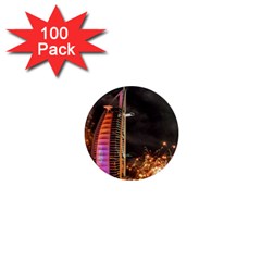 Dubai Burj Al Arab Hotels New Years Eve Celebration Fireworks 1  Mini Magnets (100 Pack)  by Sapixe