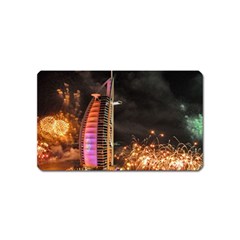 Dubai Burj Al Arab Hotels New Years Eve Celebration Fireworks Magnet (name Card) by Sapixe