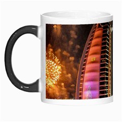 Dubai Burj Al Arab Hotels New Years Eve Celebration Fireworks Morph Mugs by Sapixe