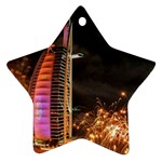 Dubai Burj Al Arab Hotels New Years Eve Celebration Fireworks Star Ornament (Two Sides) Back