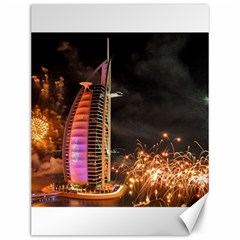 Dubai Burj Al Arab Hotels New Years Eve Celebration Fireworks Canvas 12  X 16   by Sapixe