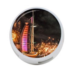 Dubai Burj Al Arab Hotels New Years Eve Celebration Fireworks 4-port Usb Hub (two Sides)  by Sapixe