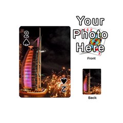 Dubai Burj Al Arab Hotels New Years Eve Celebration Fireworks Playing Cards 54 (mini)  by Sapixe