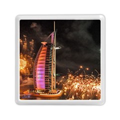 Dubai Burj Al Arab Hotels New Years Eve Celebration Fireworks Memory Card Reader (square)  by Sapixe