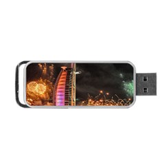 Dubai Burj Al Arab Hotels New Years Eve Celebration Fireworks Portable Usb Flash (one Side) by Sapixe