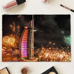 Dubai Burj Al Arab Hotels New Years Eve Celebration Fireworks Cosmetic Bag (xxl)  by Sapixe