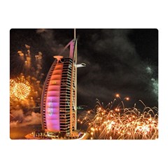 Dubai Burj Al Arab Hotels New Years Eve Celebration Fireworks Double Sided Flano Blanket (mini)  by Sapixe