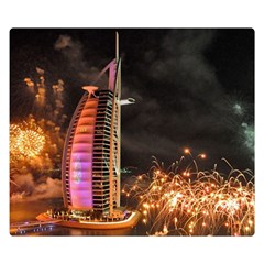 Dubai Burj Al Arab Hotels New Years Eve Celebration Fireworks Double Sided Flano Blanket (small)  by Sapixe