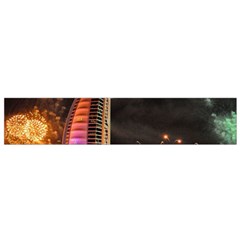 Dubai Burj Al Arab Hotels New Years Eve Celebration Fireworks Small Flano Scarf by Sapixe