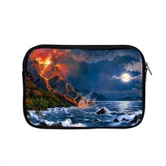 Eruption Of Volcano Sea Full Moon Fantasy Art Apple Macbook Pro 15  Zipper Case by Sapixe