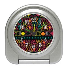 Ethnic Pattern Travel Alarm Clocks by Sapixe