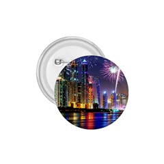 Dubai City At Night Christmas Holidays Fireworks In The Sky Skyscrapers United Arab Emirates 1 75  Buttons by Sapixe