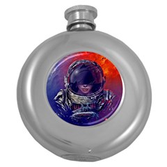 Eve Of Destruction Cgi 3d Sci Fi Space Round Hip Flask (5 Oz) by Sapixe