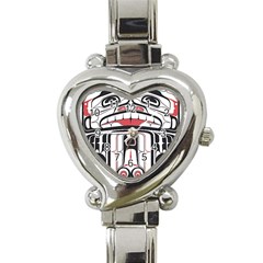 Ethnic Traditional Art Heart Italian Charm Watch by Sapixe