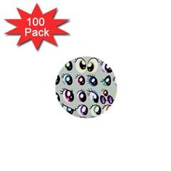 Eyes  Pattern 1  Mini Buttons (100 pack) 