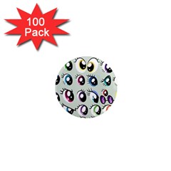 Eyes  Pattern 1  Mini Magnets (100 pack) 