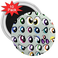 Eyes  Pattern 3  Magnets (10 pack) 