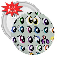 Eyes  Pattern 3  Buttons (100 pack) 