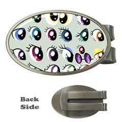 Eyes  Pattern Money Clips (Oval) 