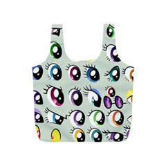 Eyes  Pattern Full Print Recycle Bags (S) 