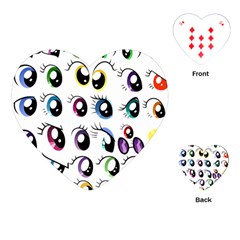 Eyes  Pattern Playing Cards (heart) 