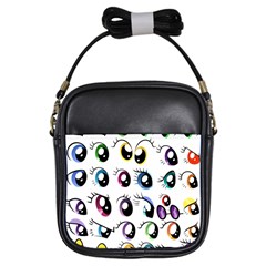 Eyes  Pattern Girls Sling Bags by Sapixe