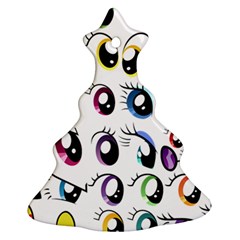 Eyes  Pattern Christmas Tree Ornament (two Sides)