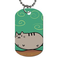 Fat Cat Dog Tag (two Sides) by Sapixe