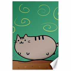 Fat Cat Canvas 24  X 36  by Sapixe