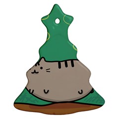 Fat Cat Christmas Tree Ornament (two Sides)