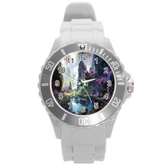 Fantastic World Fantasy Painting Round Plastic Sport Watch (l) by Sapixe