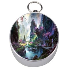 Fantastic World Fantasy Painting Silver Compasses by Sapixe