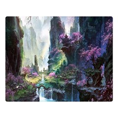 Fantastic World Fantasy Painting Double Sided Flano Blanket (large)  by Sapixe