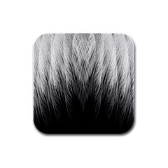 Feather Graphic Design Background Rubber Square Coaster (4 Pack)  by Sapixe