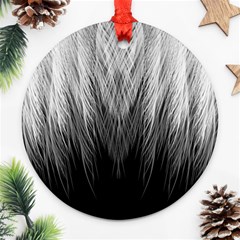 Feather Graphic Design Background Round Ornament (two Sides) by Sapixe