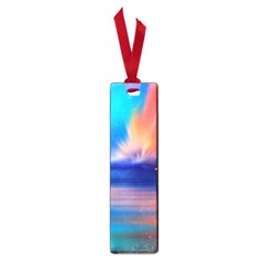 Flamingo Lake Birds In Flight Sunset Orange Sky Red Clouds Reflection In Lake Water Art Small Book Marks by Sapixe