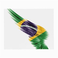 Flag Of Brazil Small Glasses Cloth by Sapixe