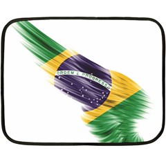 Flag Of Brazil Double Sided Fleece Blanket (mini)  by Sapixe