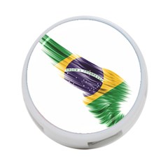 Flag Of Brazil 4-port Usb Hub (one Side) by Sapixe