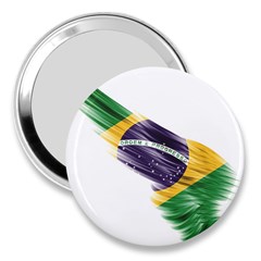 Flag Of Brazil 3  Handbag Mirrors by Sapixe