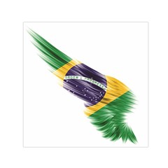 Flag Of Brazil Small Satin Scarf (square) by Sapixe