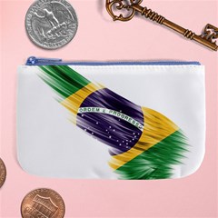 Flag Of Brazil Large Coin Purse by Sapixe